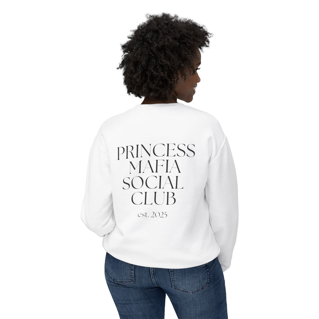Princess Mafia Social Club “Literally Just a Princess” Crewneck Sweater – White