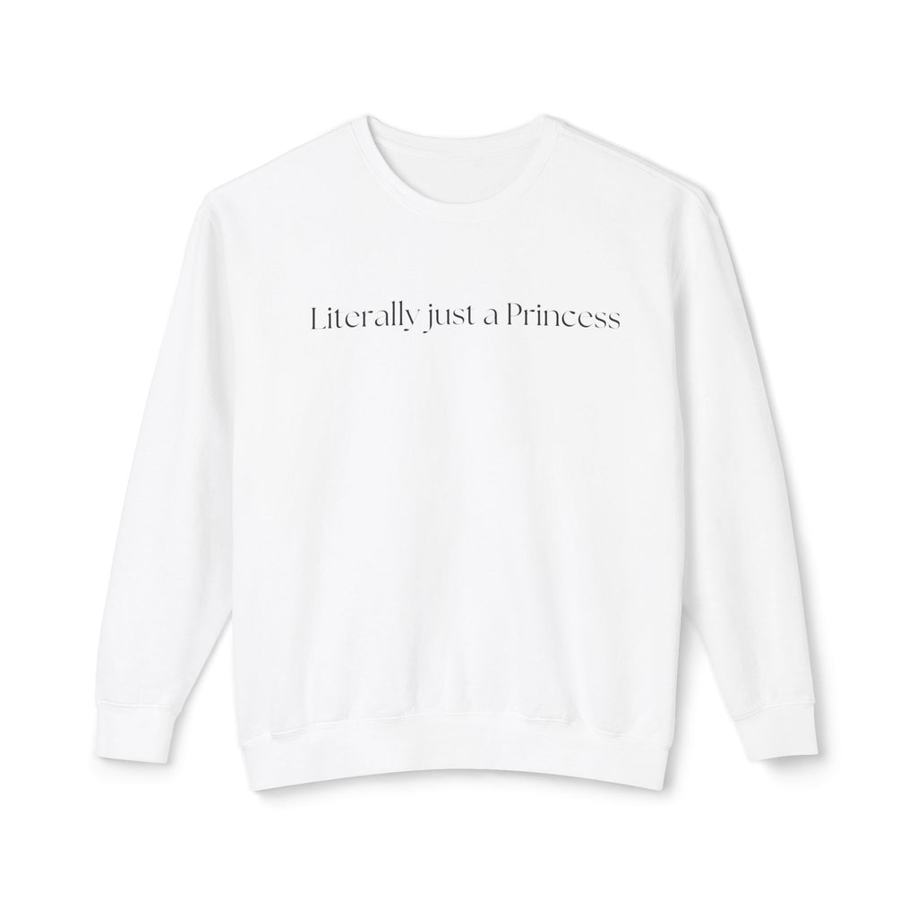 Princess Mafia Social Club “Literally Just a Princess” Crewneck Sweater – White
